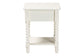 Baxton Studio Raynera End Table with Bobbin Legs - 1-Drawer Accent Table with Spindle Turned Legs and Open Shelf, Cottage Farmhouse Style Side Table for Living Room