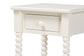 Baxton Studio Raynera End Table with Bobbin Legs - 1-Drawer Accent Table with Spindle Turned Legs and Open Shelf, Cottage Farmhouse Style Side Table for Living Room