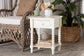 Baxton Studio Raynera End Table with Bobbin Legs - 1-Drawer Accent Table with Spindle Turned Legs and Open Shelf, Cottage Farmhouse Style Side Table for Living Room
