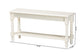 Baxton Studio Bayard Accent Bench with Bobbin Legs - Spindle Leg Entryway Bench with Shelf, Cottage Farmhouse Style Hallway or Mudroom Seating