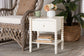 Baxton Studio Rimona End Table with Bobbin Legs - 1-Drawer Accent Table with Spindle Turned Legs and Open Shelf, Cottage Farmhouse Style Side Table for Living Room