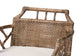 bali & pari Abiel Natural Rattan Counter Stool with Arms and Removable Cushion - Handwoven Wicker Stool with Mahogany Wood Frame, Coastal Boho Seating for Kitchen or Dining Area