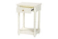 Baxton Studio Terentia Nightstand with Bobbin Legs - 1-Drawer Bedroom Side Table with Storage Shelf, White