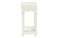 Baxton Studio Terentia Nightstand with Bobbin Legs - 1-Drawer Bedroom Side Table with Storage Shelf, White