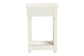 Baxton Studio Terentia Nightstand with Bobbin Legs - 1-Drawer Bedroom Side Table with Storage Shelf, White
