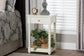 Baxton Studio Terentia Nightstand with Bobbin Legs - 1-Drawer Bedroom Side Table with Storage Shelf, White