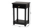 Baxton Studio Terentia Nightstand with Bobbin Legs - 1-Drawer Bedroom Side Table with Storage Shelf, Black