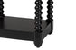 Baxton Studio Terentia Nightstand with Bobbin Legs - 1-Drawer Bedroom Side Table with Storage Shelf, Black
