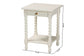 Baxton Studio Niklas Nightstand with Twisted Legs - 1-Drawer Bedroom Side Table with Storage Shelf, White