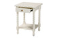 Baxton Studio Niklas Nightstand with Twisted Legs - 1-Drawer Bedroom Side Table with Storage Shelf, White