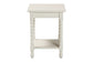 Baxton Studio Niklas Nightstand with Twisted Legs - 1-Drawer Bedroom Side Table with Storage Shelf, White