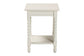 Baxton Studio Niklas Nightstand with Twisted Legs - 1-Drawer Bedroom Side Table with Storage Shelf, White