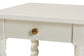 Baxton Studio Niklas Nightstand with Twisted Legs - 1-Drawer Bedroom Side Table with Storage Shelf, White