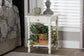 Baxton Studio Niklas Nightstand with Twisted Legs - 1-Drawer Bedroom Side Table with Storage Shelf, White