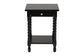 Baxton Studio Niklas Nightstand with Twisted Legs - 1-Drawer Bedroom Side Table with Storage Shelf, Black