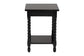 Baxton Studio Niklas Nightstand with Twisted Legs - 1-Drawer Bedroom Side Table with Storage Shelf, Black