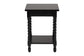 Baxton Studio Niklas Nightstand with Twisted Legs - 1-Drawer Bedroom Side Table with Storage Shelf, Black