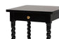 Baxton Studio Niklas Nightstand with Twisted Legs - 1-Drawer Bedroom Side Table with Storage Shelf, Black