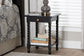 Baxton Studio Niklas Nightstand with Twisted Legs - 1-Drawer Bedroom Side Table with Storage Shelf, Black