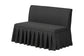 Baxton Studio Bryna 2-Piece Fabric Upholstered Dining Nook Bench Set - Corner Kitchen Banquette Seating with Skirted Base, L-Shaped Breakfast Nook for Small Spaces, Dark Grey