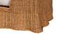 bali & pari Belita Natural Rattan Pet Bed with Scalloped Base - Handwoven Wicker Enclosed Lounge Bed for Dogs or Cats with Removable Cushion, 27.6"