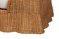 bali & pari Belita Natural Rattan Pet Bed with Scalloped Base - Handwoven Wicker Enclosed Lounge Bed for Dogs or Cats with Removable Cushion, 30.2"