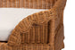 bali & pari Papina Natural Rattan Pet Bed with Scalloped Sides - Handwoven Wicker Enclosed Lounge Bed for Dogs and Cats with Removable Cushion, 31.5"