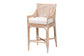 bali & pari Allen Natural Rattan Counter Stool - Handwoven Wicker Stool with Lattice Back and Removable Cushion, Counter Height Seating for Kitchen Island or Lounge