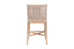 bali & pari Allen Natural Rattan Counter Stool - Handwoven Wicker Stool with Lattice Back and Removable Cushion, Counter Height Seating for Kitchen Island or Lounge