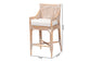 bali & pari Allen Natural Rattan Counter Stool - Handwoven Wicker Stool with Lattice Back and Removable Cushion, Counter Height Seating for Kitchen Island or Lounge