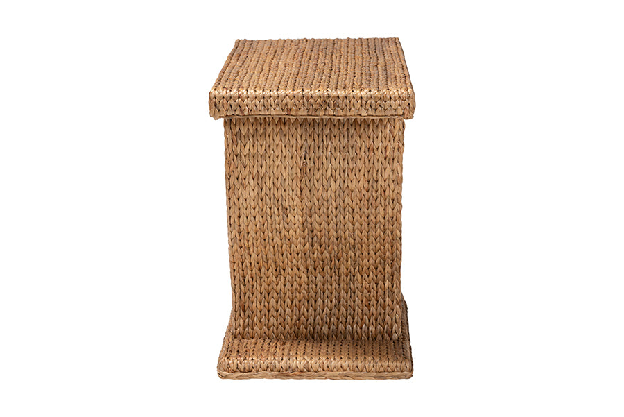 bali & pari Alyssa Seagrass Console Table - Handwoven Display Table with Sculptural Frame for Entryway, Hallway, or Living Room