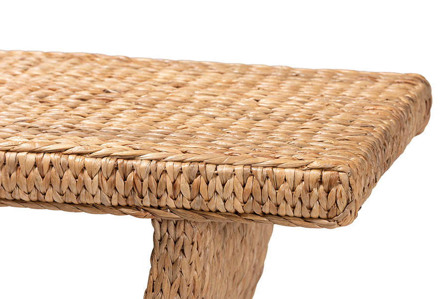 bali & pari Alyssa Seagrass Console Table - Handwoven Display Table with Sculptural Frame for Entryway, Hallway, or Living Room
