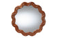 bali & pari Bahati Round Wall Mirror with Sculpted Wavy Frame - Decorative Accent Mirror for Entryway, Bedroom, or Living Room