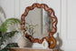 bali & pari Bahati Round Wall Mirror with Sculpted Wavy Frame - Decorative Accent Mirror for Entryway, Bedroom, or Living Room