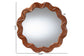 bali & pari Bahati Round Wall Mirror with Sculpted Wavy Frame - Decorative Accent Mirror for Entryway, Bedroom, or Living Room