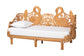 bali & pari Aves Natural Rattan Daybed with Decorative Flamingo Frame - Handwoven Wicker Lounge Bed with Boho Coastal Frame for Living Room, Bedroom, or Sunroom, Twin