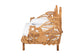 bali & pari Aves Natural Rattan Daybed with Decorative Flamingo Frame - Handwoven Wicker Lounge Bed with Boho Coastal Frame for Living Room, Bedroom, or Sunroom, Twin