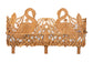 bali & pari Aves Natural Rattan Daybed with Decorative Flamingo Frame - Handwoven Wicker Lounge Bed with Boho Coastal Frame for Living Room, Bedroom, or Sunroom, Twin