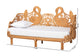 bali & pari Aves Natural Rattan Daybed with Decorative Flamingo Frame - Handwoven Wicker Lounge Bed with Boho Coastal Frame for Living Room, Bedroom, or Sunroom, Twin