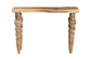 bali & pari Nasnan Teak Wood Console Table with Seagrass and Bobbin Legs - Sculptural Narrow Entryway Table with Hand-wrapped Turned Legs for Hallway, Living Room, or Walkway