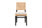 bali & pari Lesia Natural Rattan Dining Chair with Cushion - Handwoven Wicker Side Chair with Mahogany Wood Frame, Coastal Boho Style Seating for Kitchen or Dining Room, Espresso Brown