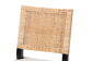 bali & pari Lesia Natural Rattan Dining Chair with Cushion - Handwoven Wicker Side Chair with Mahogany Wood Frame, Coastal Boho Style Seating for Kitchen or Dining Room, Espresso Brown