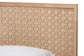 Baxton Studio Lara Twin Platform Bed - Modern Wood Bed Frame with Laser-Cut Decorative Headboard Overlay, Oak Brown