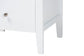 Baxton Studio Lara Nightstand - 2-Drawer Bedside Table with Laser-Cut Geometric Overlay for Bedroom or Guest Room, White