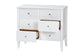 Baxton Studio Lara Dresser - 6-Drawer Bedroom Storage Chest with Laser-Cut Geometric Overlay for Clothing and Organization, White