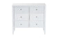 Baxton Studio Lara Dresser - 6-Drawer Bedroom Storage Chest with Laser-Cut Geometric Overlay for Clothing and Organization, White