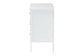 Baxton Studio Lara Dresser - 6-Drawer Bedroom Storage Chest with Laser-Cut Geometric Overlay for Clothing and Organization, White