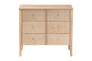 Baxton Studio Lara Dresser - 6-Drawer Bedroom Storage Chest with Laser-Cut Geometric Overlay for Clothing and Organization, Oak Brown