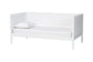 Baxton Studio Lara Twin Daybed - Modern Wood Bed Frame with Wraparound Laser-Cut Decorative Headboard Overlay, White