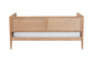 Baxton Studio Lara Twin Daybed - Modern Wood Bed Frame with Wraparound Laser-Cut Decorative Headboard Overlay, Oak Brown